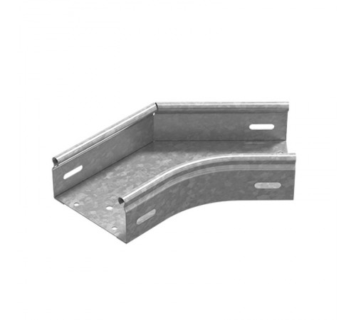 Угол плоский плавный универсальный 45 град. к лотку 600х65, толщ. 1,0 мм, Сендзимир цинк  УПТРП45-600х65-1,0-R100-СЦ  Ostec