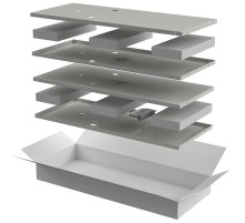 LINEA E Компл. стенок боковых 1000мм шкафа 42U сер.  LE35-42UX1-X  ITK