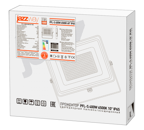 Прожектор светодиодный СДО PFL-S  400w 6500K 60° IP65 (плоский корпус)  5001893A  Jazzway
