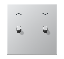 Центральная плата с символами "стрелки" для выключателей, 1 пост, 2 тумблера, цилиндр; металл; алюминий; LS1912  AL12-5PR0  Jung