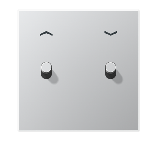 Центральная плата с символами "стрелки" для выключателей, 1 пост, 2 тумблера, цилиндр; металл; алюминий; LS1912  AL12-5PR0  Jung