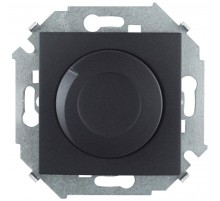 Simon 15 Графит Светорегулятор поворотно-нажимной, 500Вт, 230В, винт. зажим  1591311-038  Simon