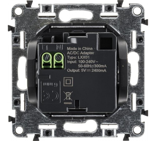 Valena ALLURE Сл.кость Розетка 2-ая USB 240В/5В 1500мА (с лицевой панелью)  754996  Legrand