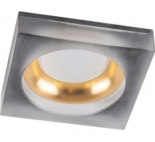 Светильник точечный встраиваемый под лампу DL2540 MR16 13W G5.3 "квадрат", матовый черный,золото  32635  FERON