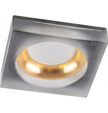 Светильник точечный встраиваемый под лампу DL2540 MR16 13W G5.3 "квадрат", матовый черный,золото  32635  FERON