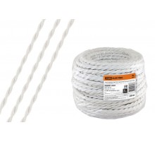 Ретро провод "Эко" 2х1,5 витой ГОСТ белый (20м)  SQ2801-0201  TDM