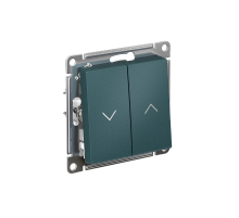 AtlasDesign Изумруд Выключатель 2-клавишный Жалюзи, 10А, механизм  ATN000819  SE