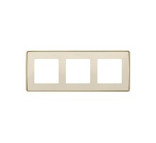 Simon 82 Рамка декоративная, 3 поста, Select, S82 Detail, слоновая кость-шампань  8201630-248  Simon