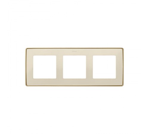 Simon 82 Рамка декоративная, 3 поста, Select, S82 Detail, слоновая кость-шампань  8201630-248  Simon