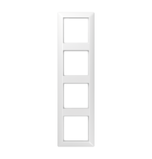 Рамка 4-кратная для вертикальной и горизонтальной установки; термопласт, белая  AS584BFWW  Jung
