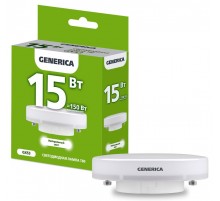 Лампа светодиодная T80 таблетка 15Вт 230В 4000К GX53   LL-T80-15-230-40-GX53-G  GENERICA