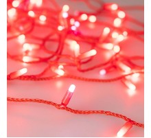 Светодиодная гирлянда ARD-STRING-CLASSIC-10000-RED-100LED-MILK-FLASH Red (230V, 7W) (Ardecoled, IP65)  031195  Arlight