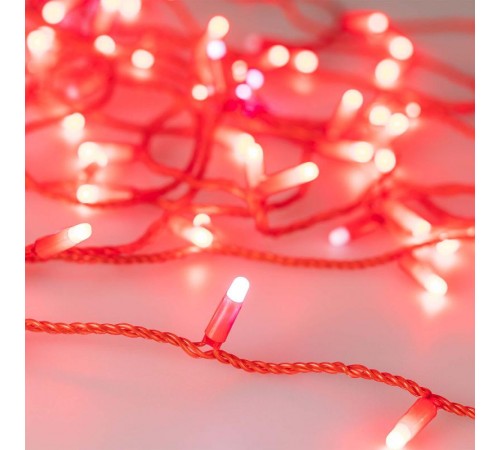 Светодиодная гирлянда ARD-STRING-CLASSIC-10000-RED-100LED-MILK-FLASH Red (230V, 7W) (Ardecoled, IP65)  031195  Arlight