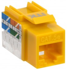 Модуль Keystone Jack кат.5E UTP 110 IDC 90град жёлтый  CS1-1C5EU-11-05  ITK