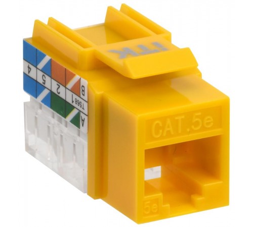 Модуль Keystone Jack кат.5E UTP 110 IDC 90град жёлтый  CS1-1C5EU-11-05  ITK
