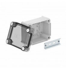 Коробка распределительная T100, 150x116x67 мм, сплош. стенка, выс. прозрач. крышка (T 100 OE HD TR)  2007772  OBO Bettermann