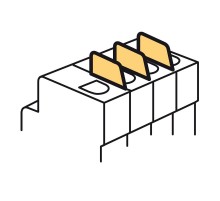 Комплект из 6 межполюсных перегородок - для автоматических выключателей DX3 с шириной полюса 1 модуль  406305  Legrand