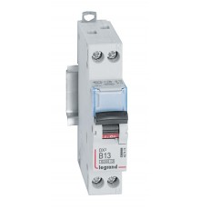 Выключатель автоматический двухполюсный (1 мод. 1п+N) DX3 6000 13А B 10кА  407474  Legrand