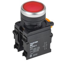 Кнопка d=22мм 1NO+1NC красная MASTER  MI-BT60-11-3-22-K04  IEK