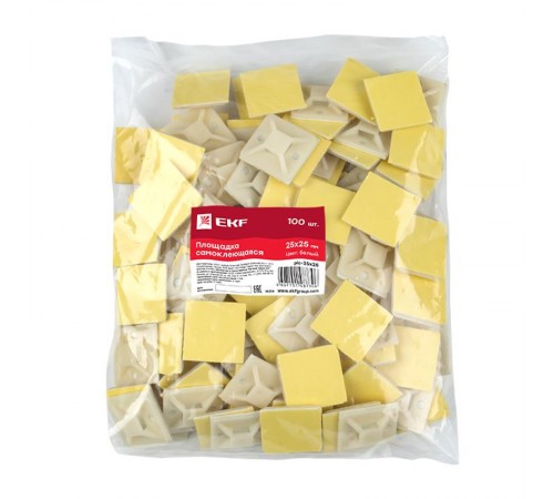 Площадка самоклеющаяся 25х25мм (упак 100 шт) EKF PROxima  plc-25x25  EKF