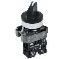 Переключатель LA167-BDF21 2 полож. 1з черный  BSW20-BDF21-1-24-67-2-K02  IEK