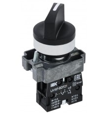 Переключатель LA167-BDF21 2 полож. 1з черный  BSW20-BDF21-1-24-67-2-K02  IEK