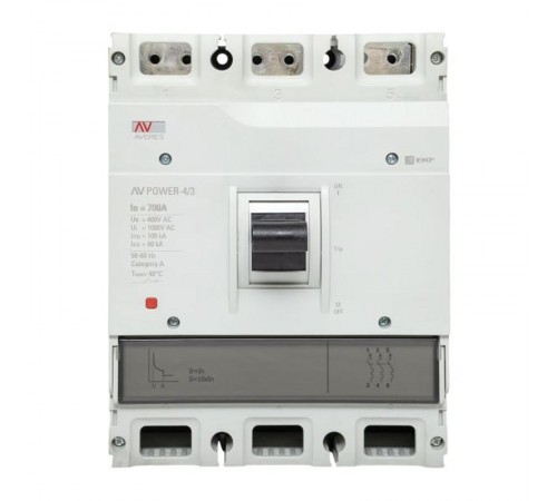 Выключатель автоматический AV POWER-4/3 700А 100kA TR AVERES  mccb-43-700H-TR-av  EKF