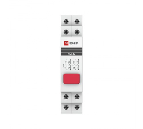 Кнопка модульная КМ-47 (красная) EKF PROxima  mdb-47-red-pro  EKF