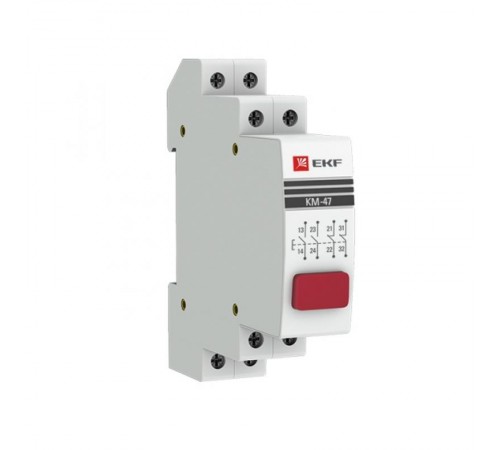 Кнопка модульная КМ-47 (красная) EKF PROxima  mdb-47-red-pro  EKF