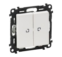 Valena LIFE DIY Белый Выключатель 2-клавишный с подсветкой 10А 250В  752428  Legrand