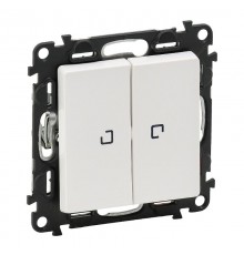 Valena LIFE DIY Белый Выключатель 2-клавишный с подсветкой 10А 250В  752428  Legrand