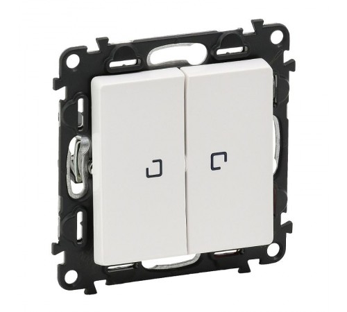 Valena LIFE DIY Белый Выключатель 2-клавишный с подсветкой 10А 250В  752428  Legrand