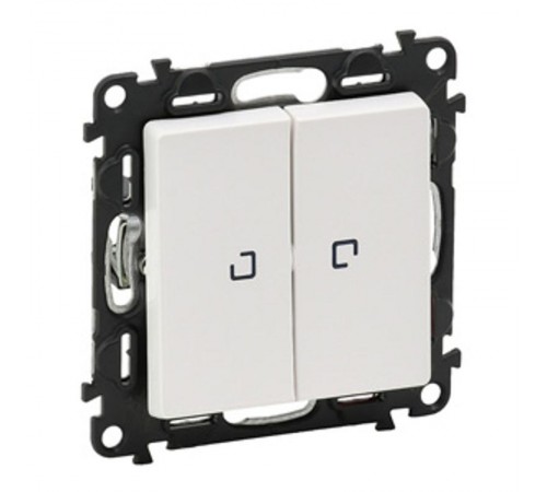 Valena LIFE DIY Белый Выключатель 2-клавишный с подсветкой 10А 250В  752428  Legrand