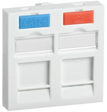 Вставка 45х45мм для 2 мод. Keystone Jack с маркером  CS6-22M  ITK