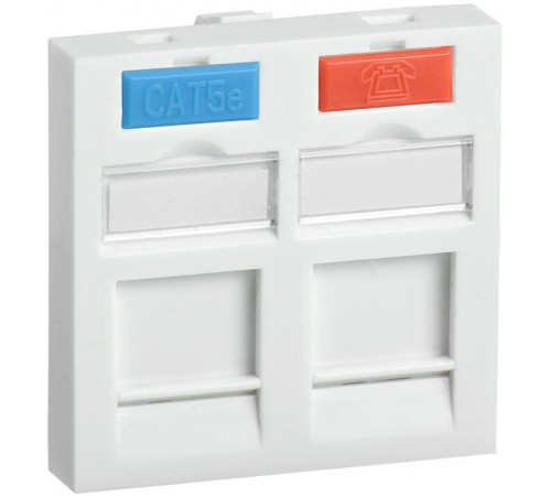 Вставка 45х45мм для 2 мод. Keystone Jack с маркером  CS6-22M  ITK