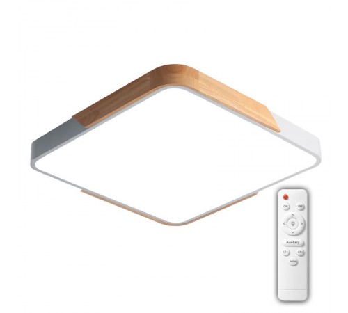 Светильник светодиодный бытовой PPB Sсandic-S 72w 3000-6500K WH/W с деревянной планкой IP20 430*430*50  .5037335  JAZZWAY