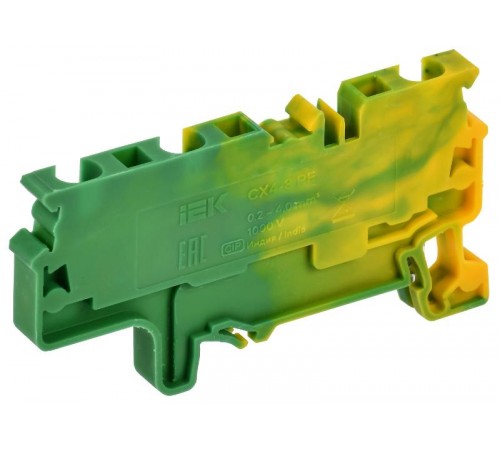 ARMAFIX Клемма пруж. CX4-3 PE 4мм2 3-конт. зазем.  AF-CT41-00-3-K52-004  IEK