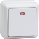 ОКТАВА белый Выключатель 1-клавишный с индикацией О/У 10А ВС20-1-1-ОБ EVO11-K01-10-DC  GENERICA