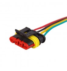 DJ7041-1.5-21 автомобильный разъем гнездо с проводом 20 см (4-контактный)  16-0314-9  REXANT