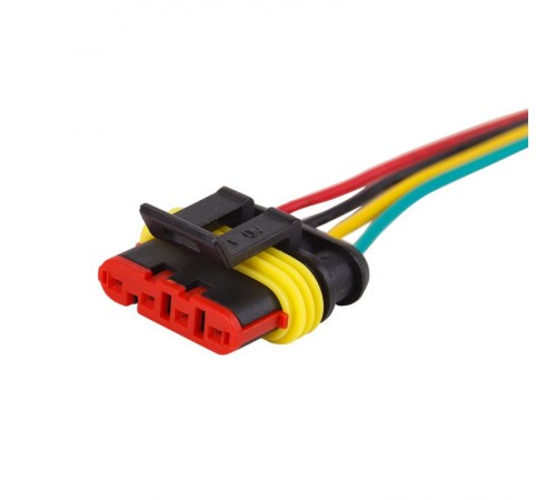 DJ7041-1.5-21 автомобильный разъем гнездо с проводом 20 см (4-контактный)  16-0314-9  REXANT