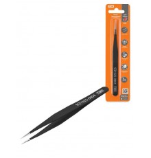 Пинцет прецизионный прямой 135 мм, острое жало, нерж., антистатич. покр., блистер, "Рубин"  SQ1025-0804  TDM