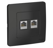 Blanca Антрацит С/У Розетка 2-ая компьютерная RJ45  BLNIS045456  SE