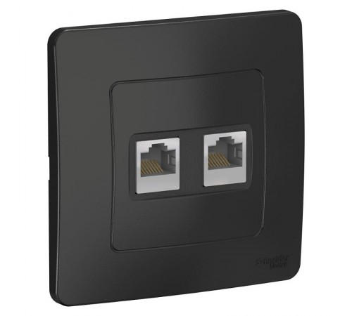 Blanca Антрацит С/У Розетка 2-ая компьютерная RJ45  BLNIS045456  SE