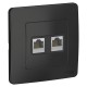 Blanca Антрацит С/У Розетка 2-ая компьютерная RJ45  BLNIS045456  SE