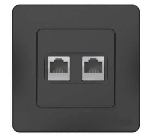 Blanca Антрацит С/У Розетка 2-ая компьютерная RJ45  BLNIS045456  SE