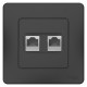 Blanca Антрацит С/У Розетка 2-ая компьютерная RJ45  BLNIS045456  SE