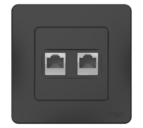 Blanca Антрацит С/У Розетка 2-ая компьютерная RJ45  BLNIS045456  SE