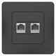 Blanca Антрацит С/У Розетка 2-ая компьютерная RJ45  BLNIS045456  SE