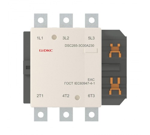 Магнитный контактор DSC225-3C00A230 225А 110кВт (AC3)  кат 220В AC  DSC225-3C00A230  DKC