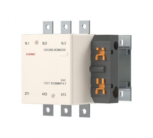 Магнитный контактор DSC225-3C00A230 225А 110кВт (AC3)  кат 220В AC  DSC225-3C00A230  DKC